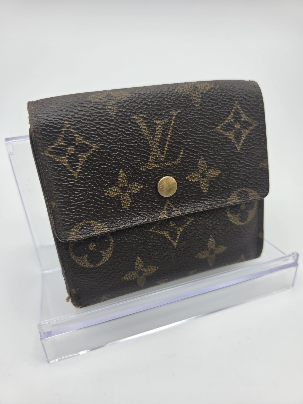 Authentic Vintage Louis Vuitton Portefeuille Elise Trifold Brown Monogram Wallet